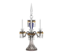 ARLEQUIN BLEU FONCÉ NOIR FLANELLE 3C-CANDÉLABRE