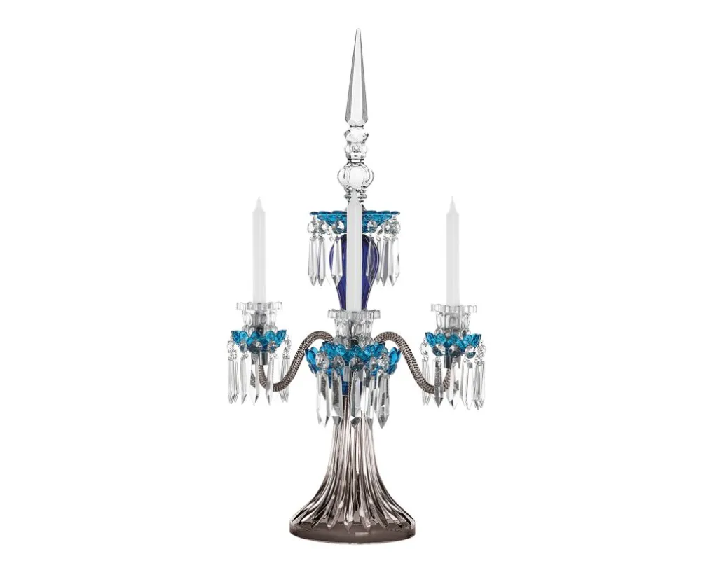 ARLEQUIN CANDÉLABRE 3B BLEU CLAIR BLEU FONCÉ FLANELLE