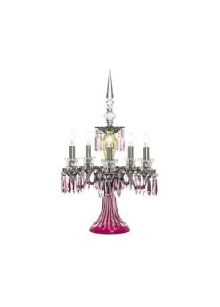 ARLEQUIN CANDÉLABRE 5L AMÉTHYSTE CHARTREUSE FLANELLE