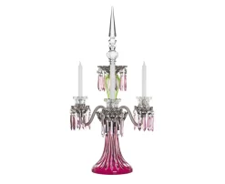 ARLEQUIN CANDÉLABRE 3L BOUGIE AMÉTHYSTE CHARTREUSE FLANELLE