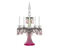 ARLEQUIN CANDÉLABRE 5L BOUGIE AMÉTHYSTE CHARTREUSE FLANELLE
