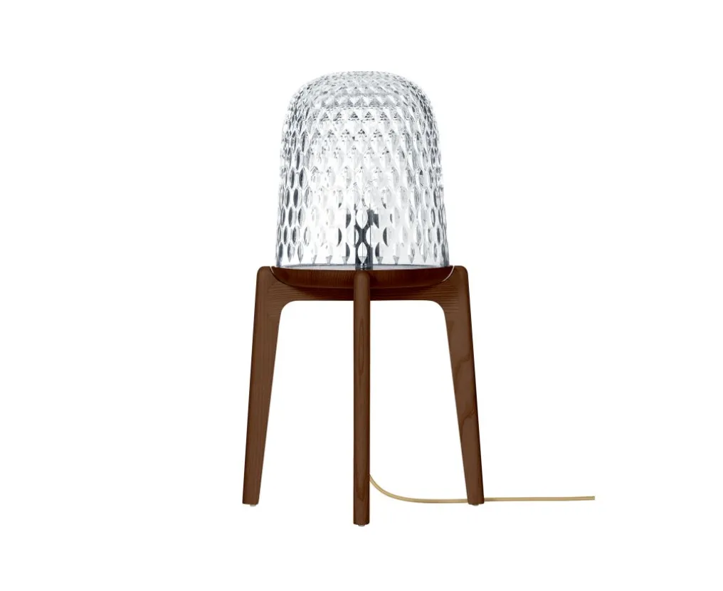 FOLIA LAMPE A POSER SUR PIEDS BOIS FONCE