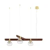 FOLIA MODULE SUSPENSION 3L DROIT BOIS FONCÉ