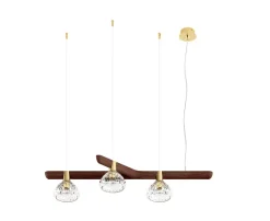 FOLIA MODULE SUSPENSION 3L DROIT BOIS FONCÉ