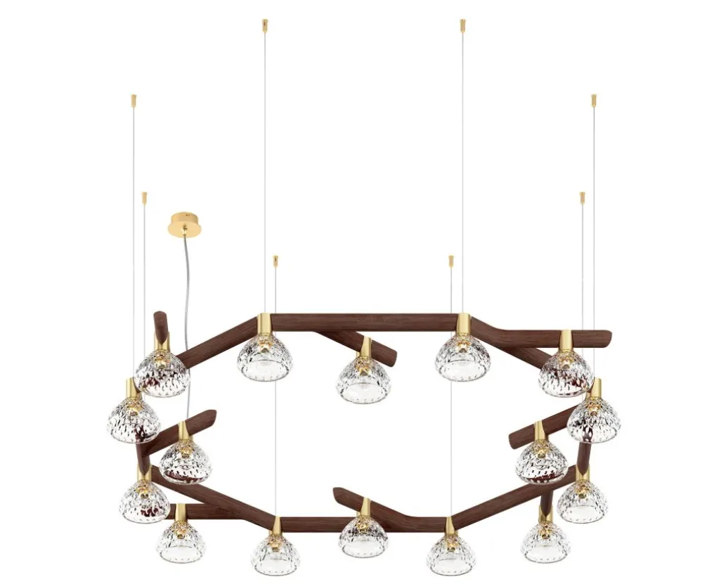 FOLIA MODULE SUSPENSION 16L CIRCULAIRE BOIS FONCÉ