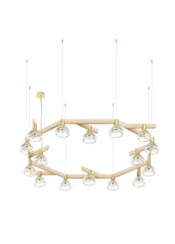 FOLIA MODULE SUSPENSION 16L CIRCULAIRE BOIS FONCÉ