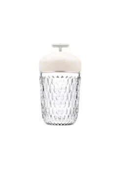 La lampe en cristal et bois blanc par Saint-Louis