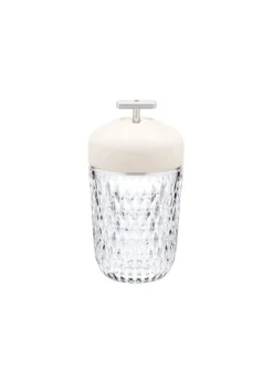 La lampe en cristal et bois blanc par Saint-Louis