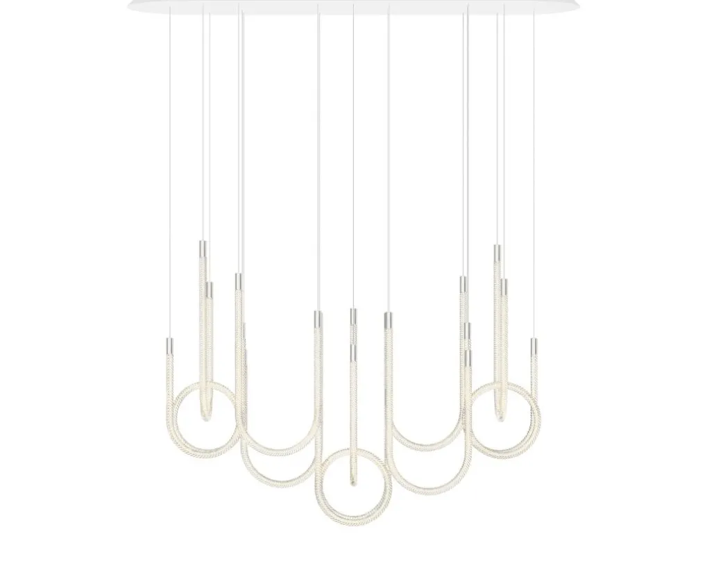 Lustre 10 lumières horizontal : illuminez votre espace design