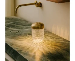Mini baladeuse finition dorée : découvrez la lampe en cristal Saint-Louis