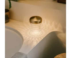 Mini baladeuse finition dorée : découvrez la lampe en cristal Saint-Louis