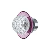 ROYAL APPLIQUE IP44 1L BOBÈCHE AMETHYSTE FINITION INOX POLI