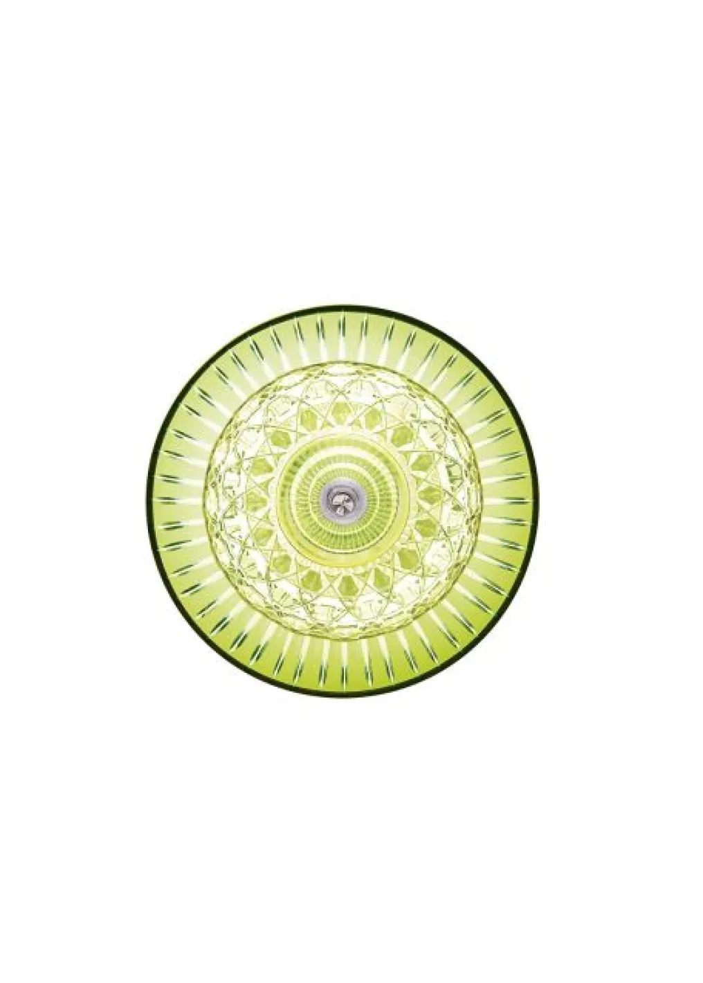 ROYAL APPLIQUE IP44 1L BOBÈCHE CHARTREUSE FINITION INOX POLI
